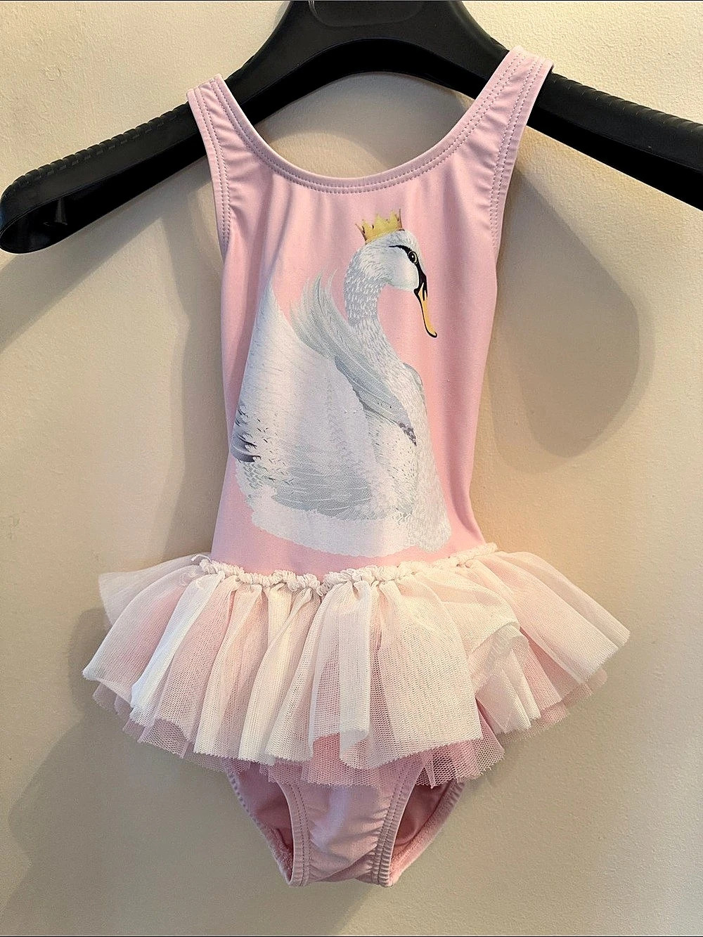 Rock Your Baby Swan Tutu Leotard Pink & White Baby 18-24M